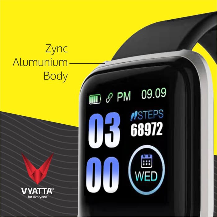 VYATTA Fitme Prime Smartwatch - Metal Body Waterproof HeartRate - Victory Grey