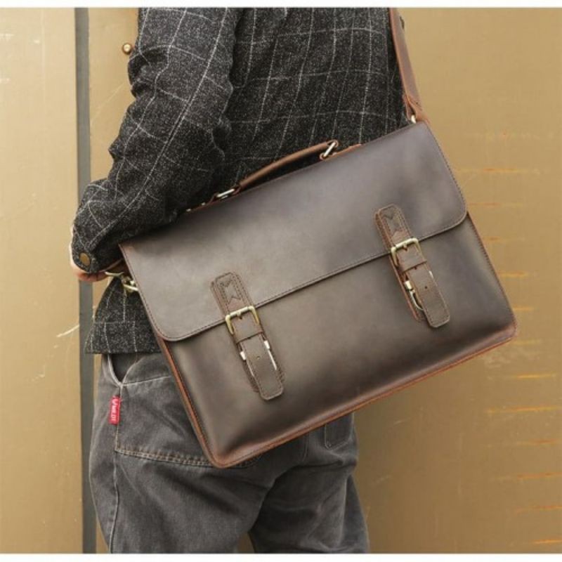 Tas Selempang Kerja Kulit Asli Pria VINTAGE By Napoleon