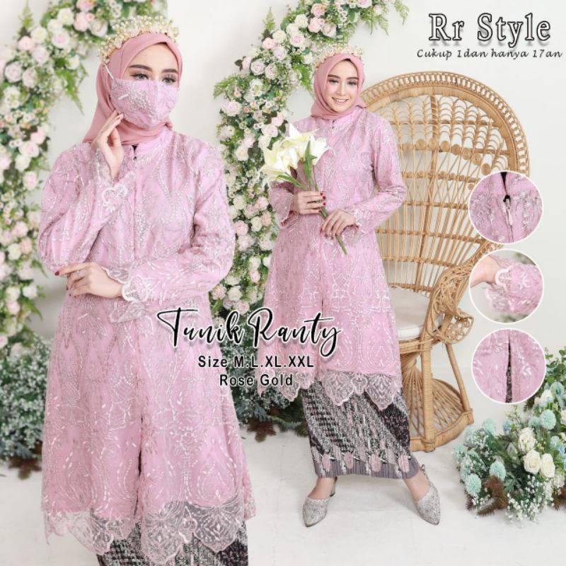 kebaya tunik busui friendly / tunik tulle busui/ stelan kebaya modern/kebaya terlaris