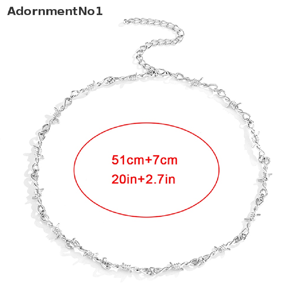 (AdornmentNo1) Kalung Choker Kawat Hollow Out Gaya Punk Hip hop Untuk Wanita