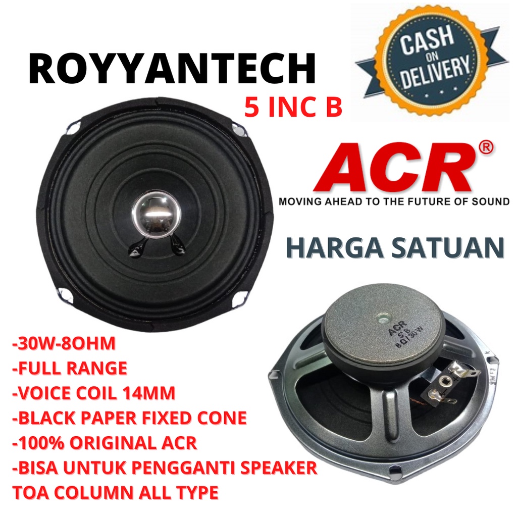 SPEAKER 5 INC B ACR FULL RANGE SPEKER 5 IN ACR SPIKER 5&quot; 8 OHM 30 WATT