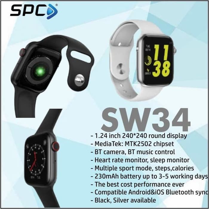 Smartwatch SPC SW34 Jam Tangan Pintar Smartwatch | Garansi Resmi