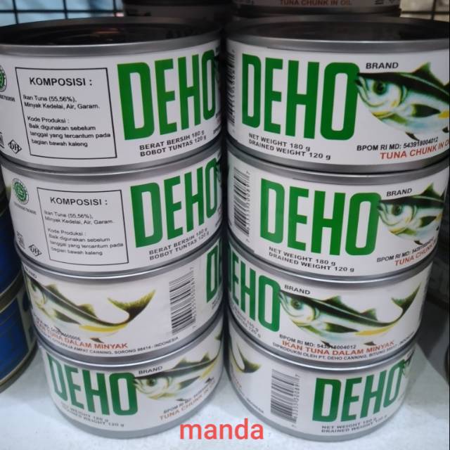

Ikan tuna DEHO ikan tuna kaleng dalam minyak 180 gram