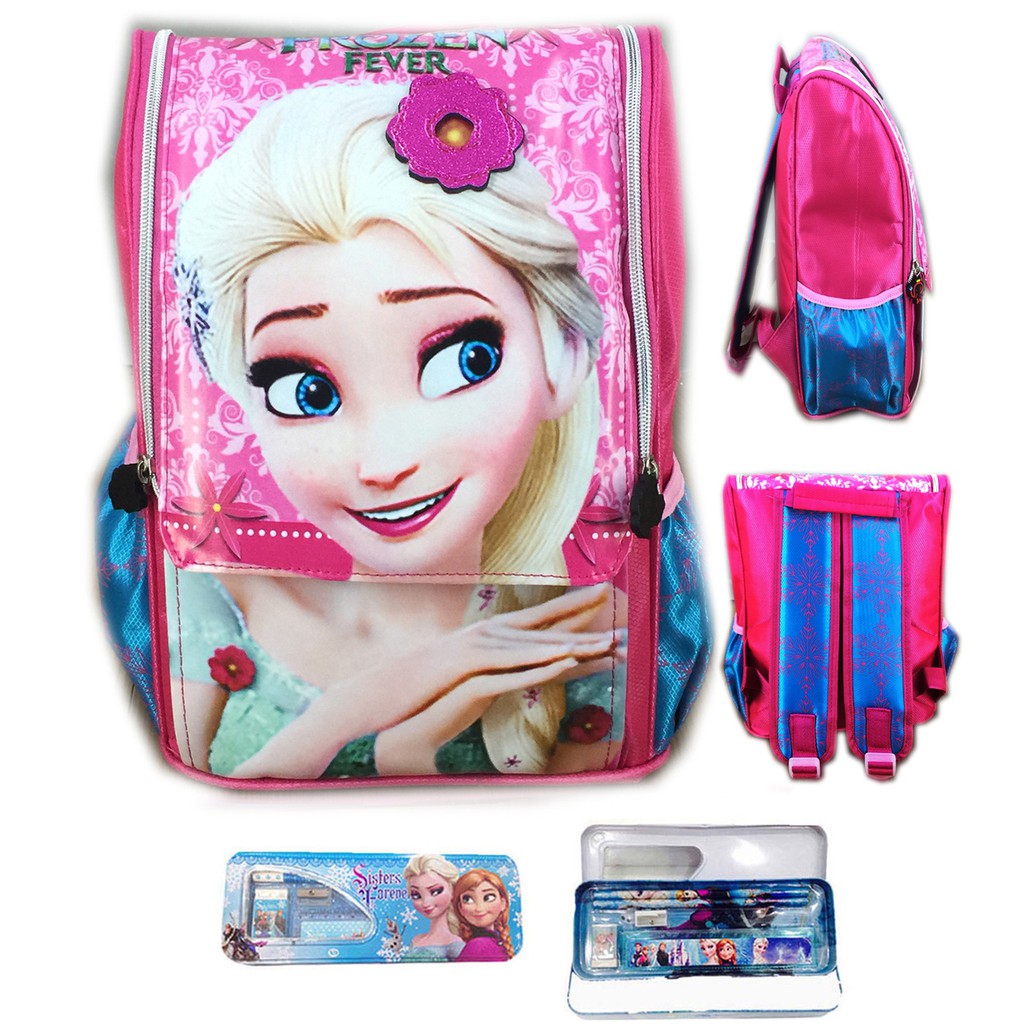 Tas Ransel Sekolah Anak TK JepanFever Elsa Ribbon 3D Timbul S TAS ELSA ANA ANNA