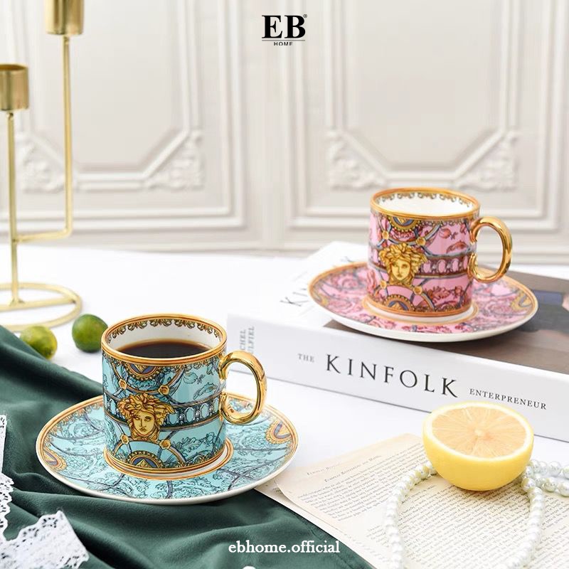 Cangkir Set Keramik / Gelas Set Mewah / Cangkir Kopi Teh 28/27