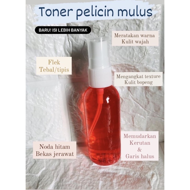 toner wajah glowing mulus 60ml / toner pelicin