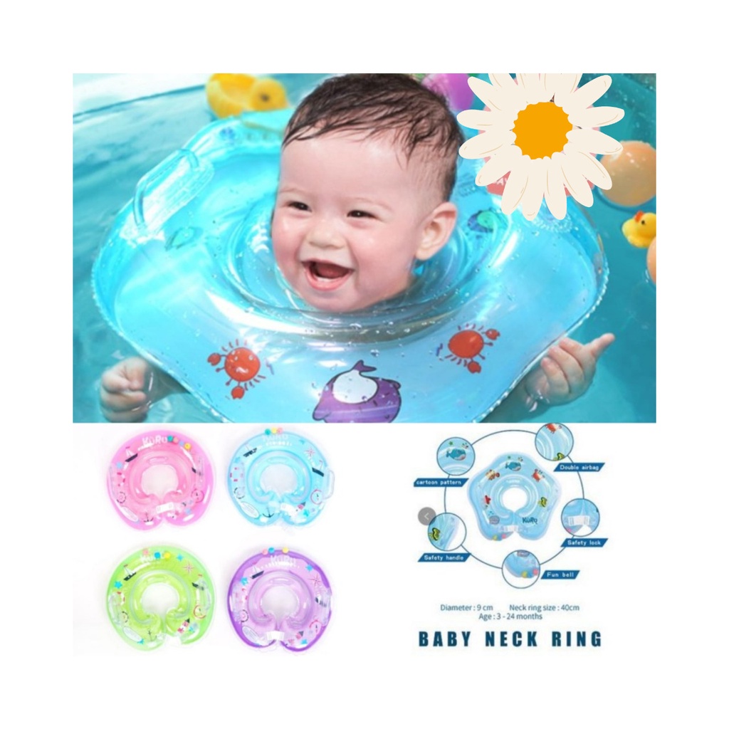 *Lailaiorire* KURU Pelampung Renang Anak | Ban Leher Baby Neckring