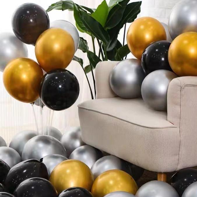 Obral Berkualitas Balon latex metalik chrome / metalic balloon chrome 10inch (isi 50) balon  balon huruf  balon latex balon ulang tahun dekorasi ulang tahun