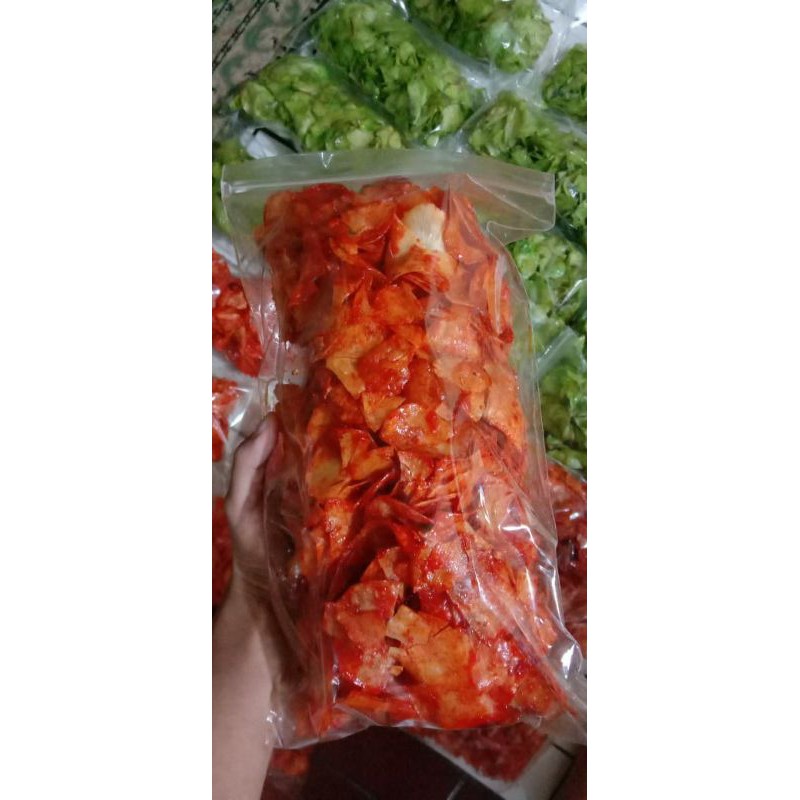 

KRIPIK / KERIPIK SINGKONG BALADO, BBQ, CABE HIJAU