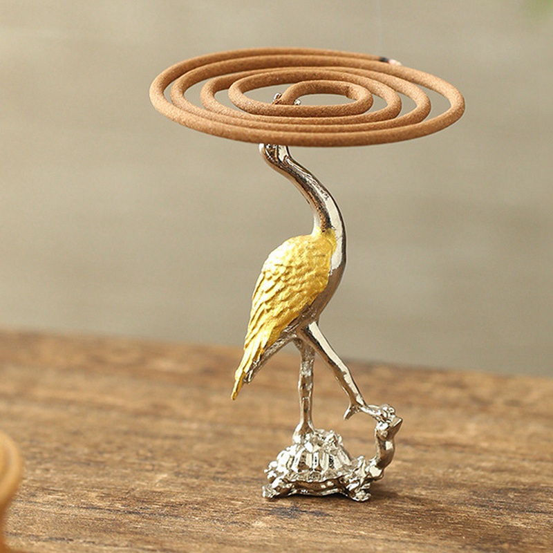 Retro Crane Incense Stick Incense Burners Stick Cone Censer Incense Stand Buddhist Home Office Decoration Crafts B