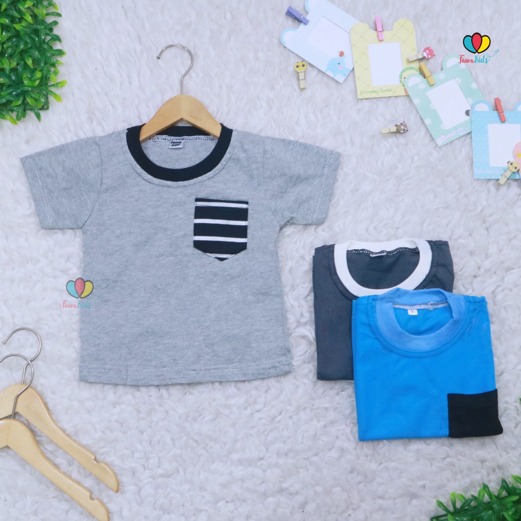Kaos John Ethes uk 3-4 Tahun / Baju Polos Anak Laki-Laki Atasan Balita Oblong Reglan Lengan Pendek