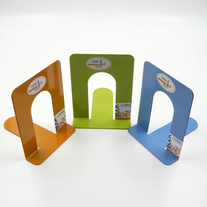 Penyangga Sandaran Penahan Pembatas Rak Buku Besi Organizer Holder Map TERPERCAYA