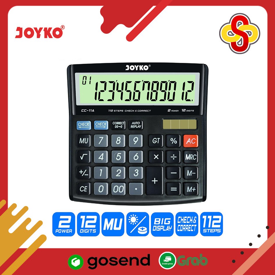 

Kalkulator / Calculator Joyko CC-11A 12 Digits Check Correct
