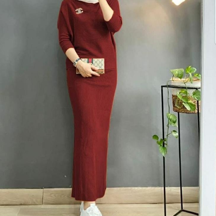 Terbagus.. rok span wanita rok rajut premium rok panjang