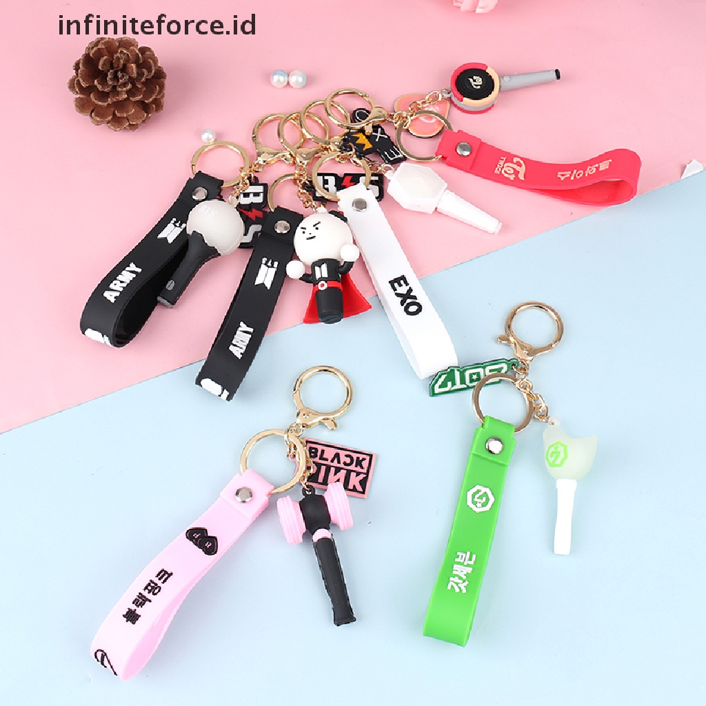 (infiniteforce.id) Gantungan Kunci Desain Kpop BTS TWICE NCT EXO BLACKPINK GOT7