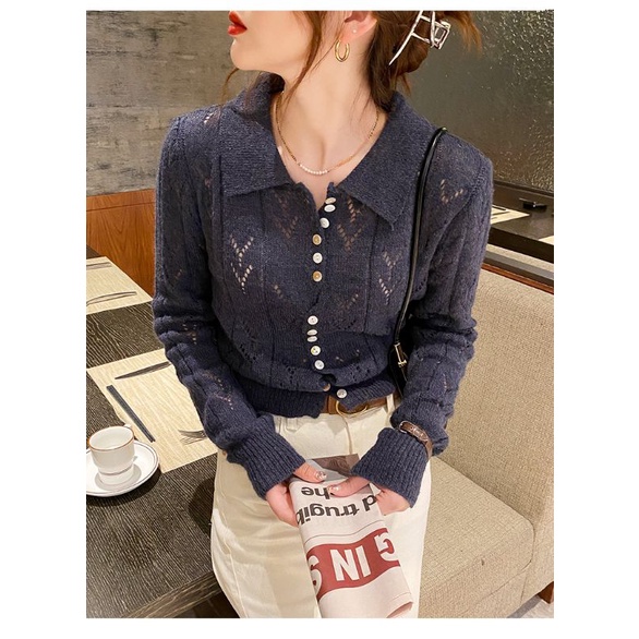 Nancy Top Sweater Soft Knit Import - Blouse Rajut Wanita - Atasan Rajut Wanita TM (CX1507)