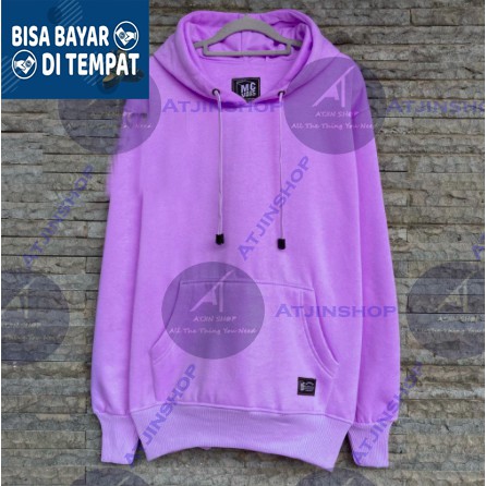 Atjin-Sweater Hoodie Polos Cowok Cewek Jaket Sweater Polos Pria Wanita Couple Bahan Lembut