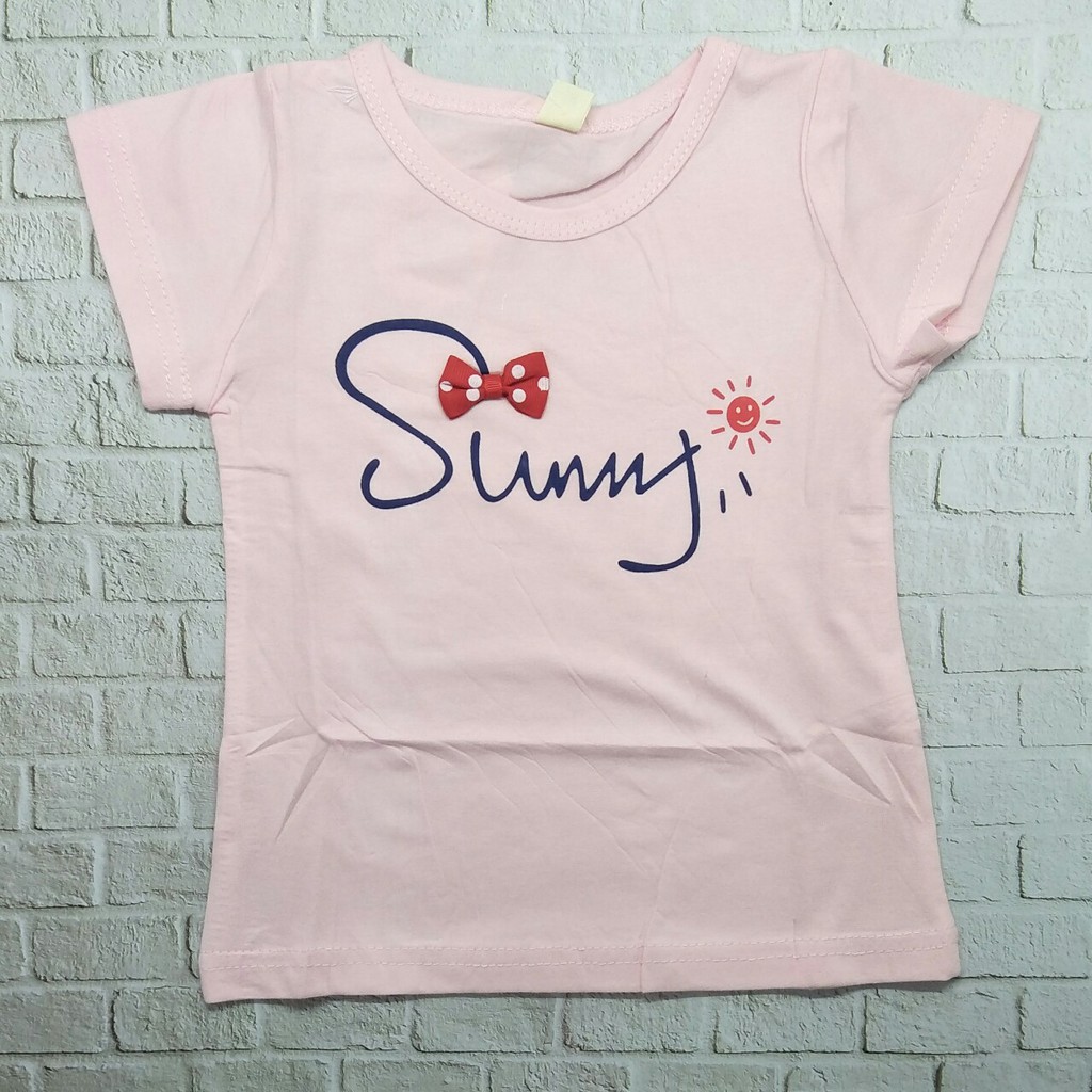 kaos / Baju anak permpuan unisex murah usia 1-5thn 100% import gambar SUNNY