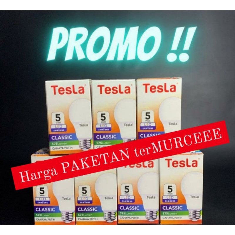 Promo Lampu led Tesla Classic 5w terang