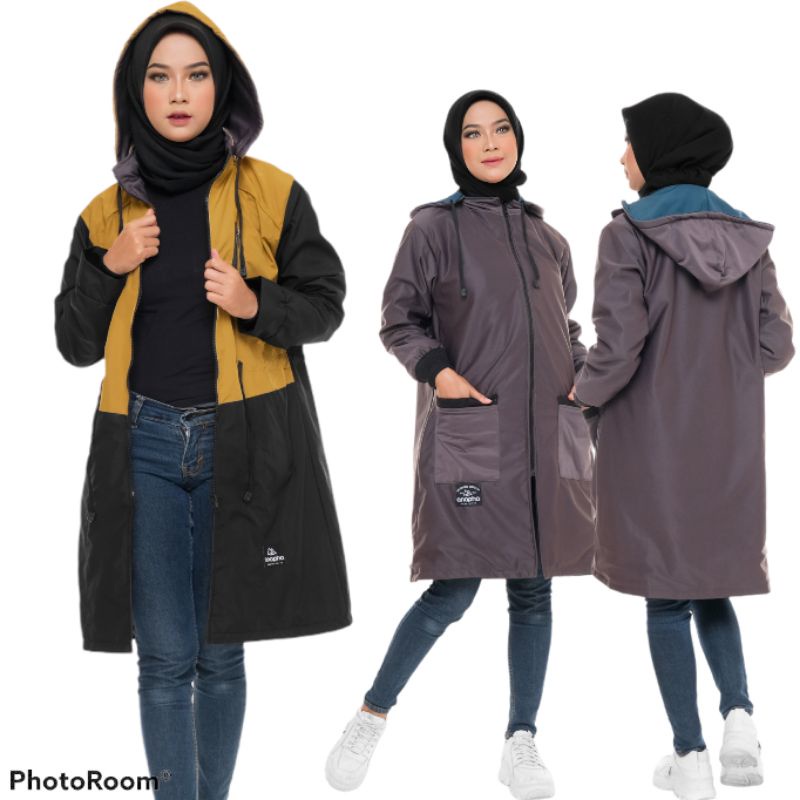 ANAPHA jaket parka muslimah kombinasi jaket cewe kombinasi parka syar i hijabers muslimah