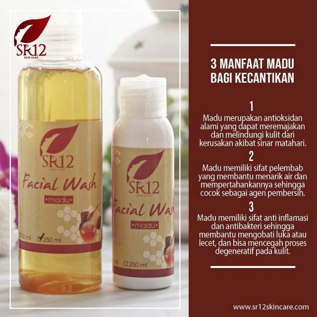 Honey Facial Wash SR12 / Facial Wash Madu