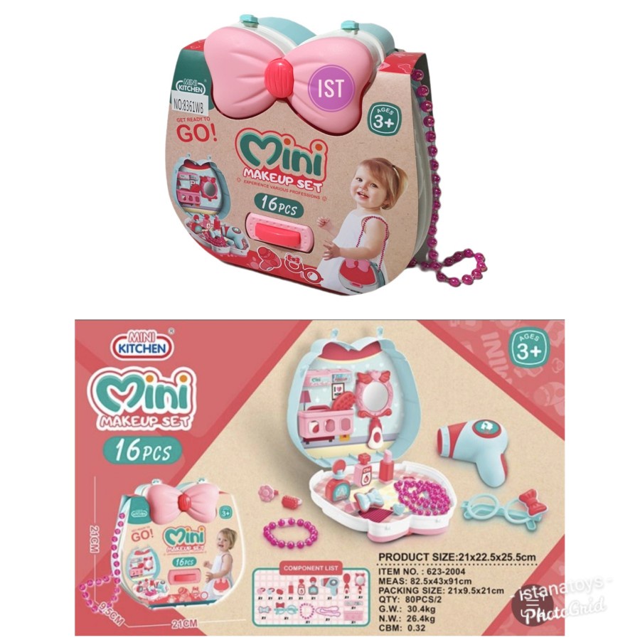 OG Mainan Tas Koper Mini Make Up Set 16pcs 623-2004