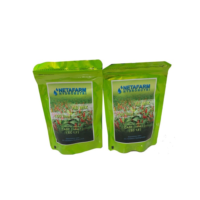 Paket nutrisi AB mix hidroponik 1 liter khusus cabe tahap 1 dan 2