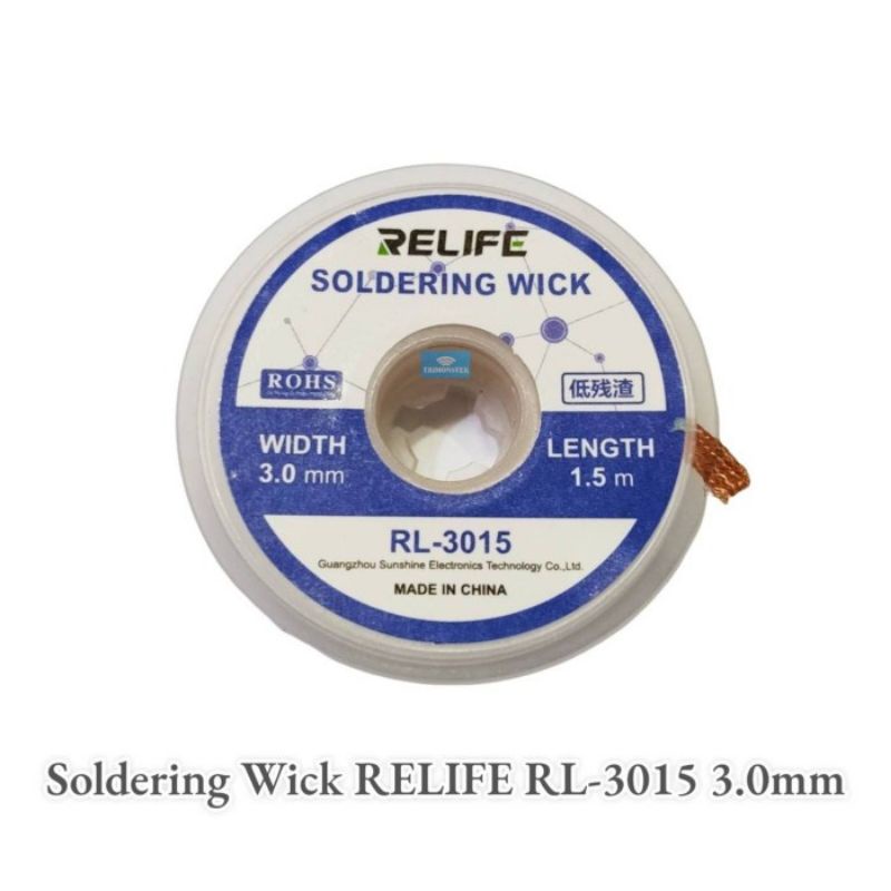 SOLDERING PEMBERSIH TIMAH WICK RELIFE RL-3015 3.0MM ORIGINAL