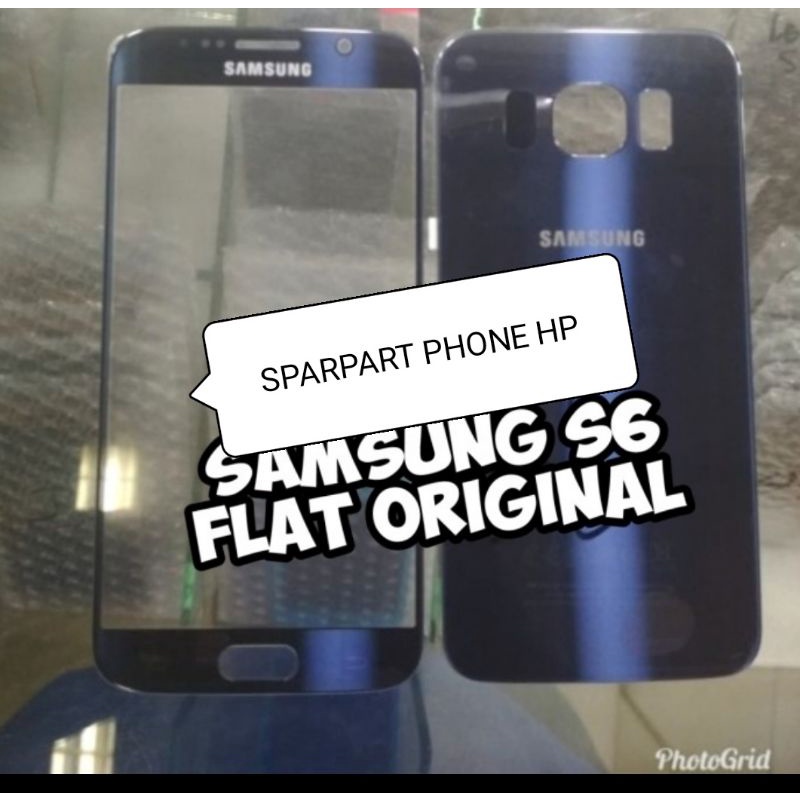 Backdoor + Kaca Lcd Samsung S6 Flat Original Kaca Pengganti Kaca Depan Lcd Touchscreen