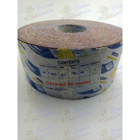 Amplas Roll Taiyo No 100 | Amplas Meteran Grit 100 | Kertas Amplas