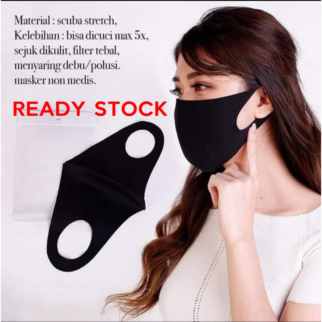 READY Masker Scuba Korea kain Premium TEBAL bisa dicuci non medis ANTI PM 2.5 - ANTI DEBU BAKTERI