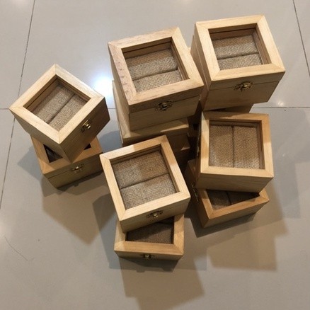 Box Cincin Kotak Cincin Kayu Ring Box mini