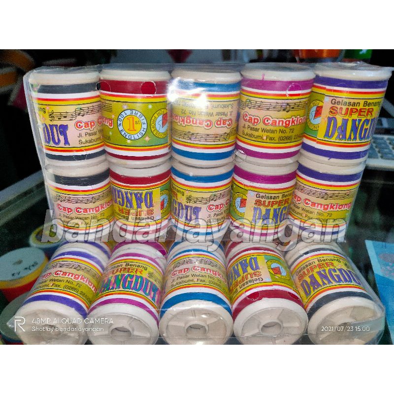 Gelasan Dangdut benang katun klos putih