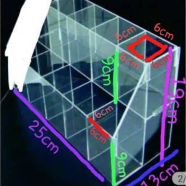 

Tempat pensil dan pulpen 8 kotak dari bahan acrylic