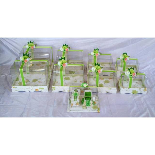 Paket motif (8 kotak seserahan + 1 kotak uang dan perhiasan)