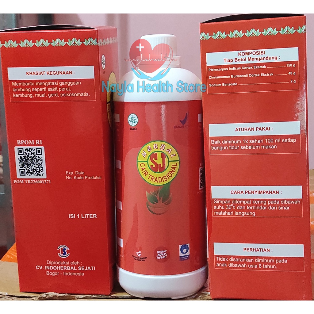 Obat Asam Lambung Herbal Cair Produk SJ 1 Liter