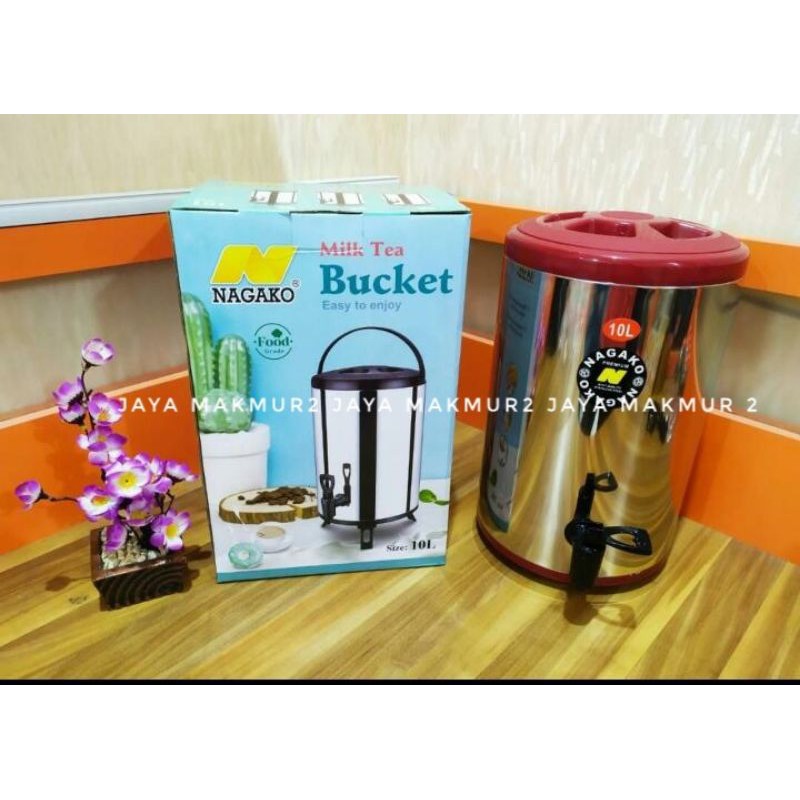 Termos Dispenser Air panas / Air dingin 10 Liter Drink Jar / Milk Tea Bucket 10 Liter