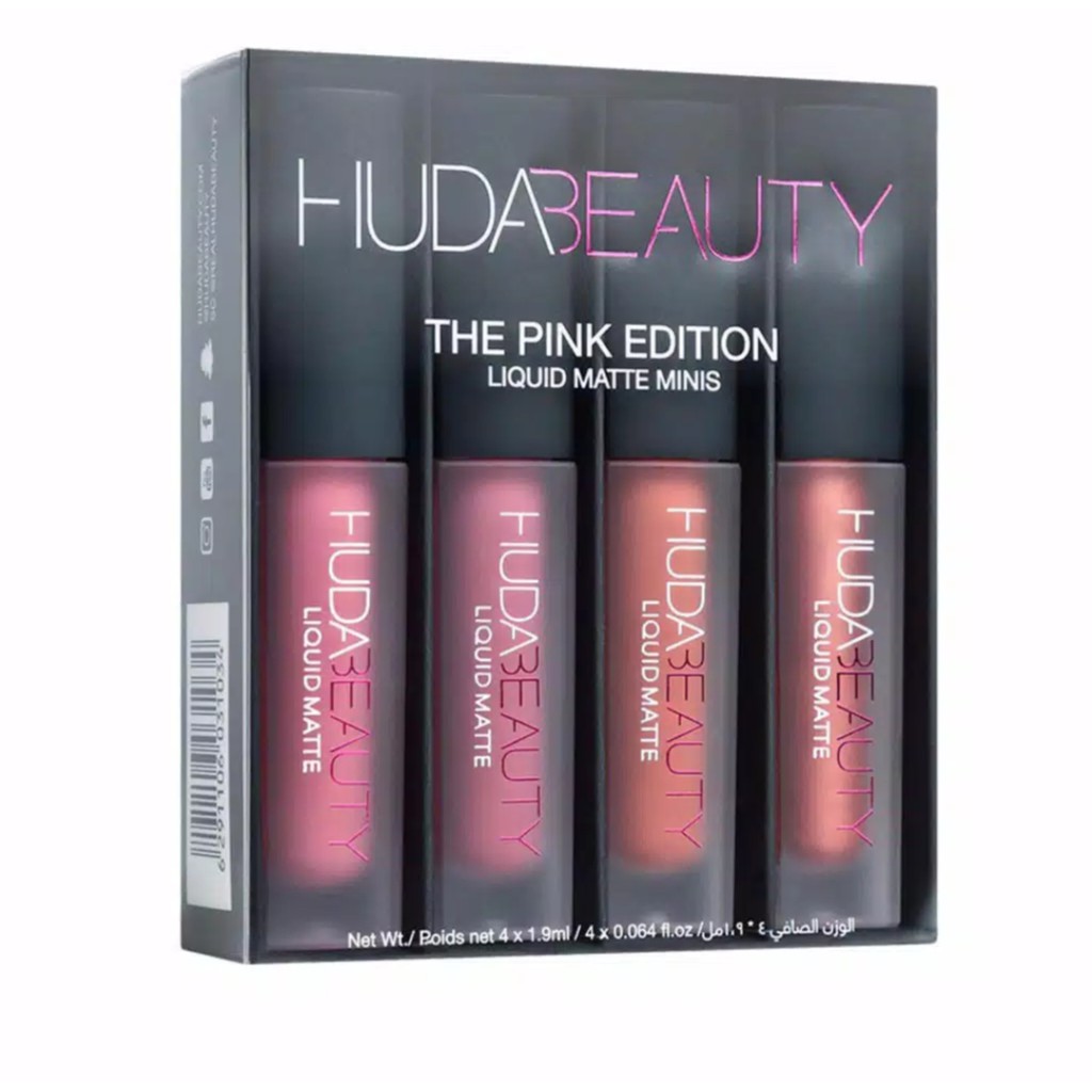 (HARGA PERBOX ISI 4) HUDA MINIS LIQUID LIP MATTE / LIP CREAM HUDA BEAUTY LIP TINT LIPSTIK HUDA