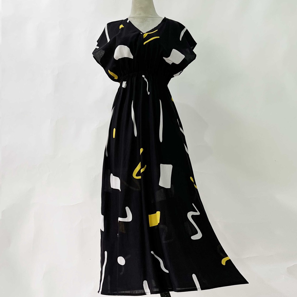 Dress Manohara Bali Panjang Molusca-Atelia Hitam