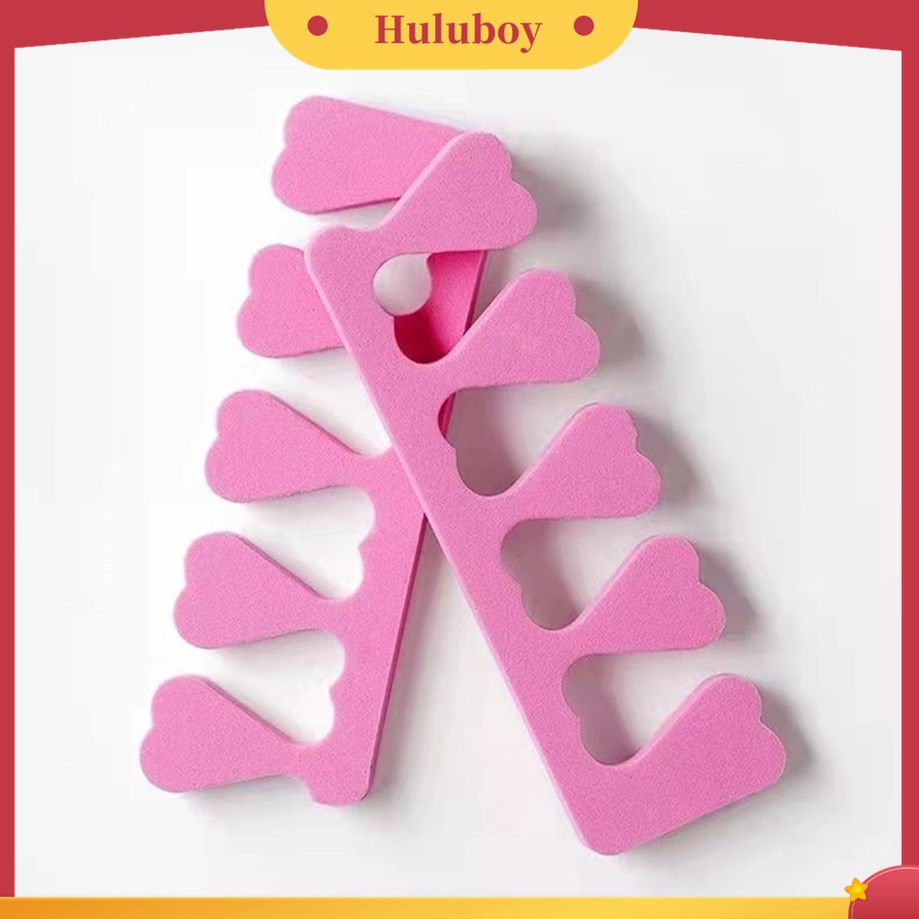 Huluboy Huluboy♡ 2pcs / Set Spons Pemisah Jari Kaki Bahan Gel Elastisitas Tinggi Untuk Manicure Pedicure