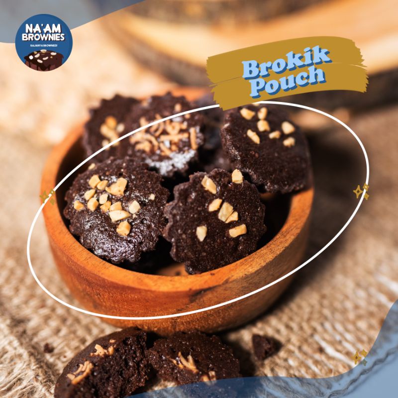 ( NA'AM ) KUE BROWNIES KERING KEMASAN POUCH 100gr