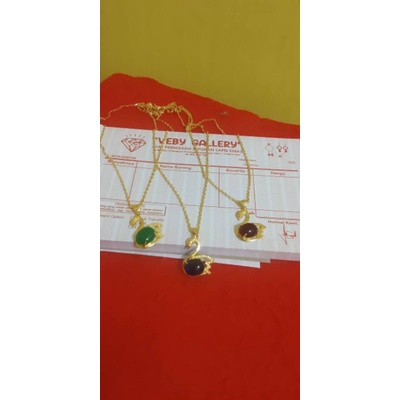 kalung nori medan liontin angsa sepuhan emas24k