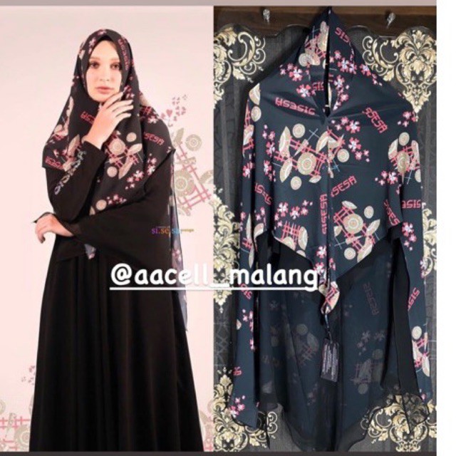 Sisesa Khimar berkha sakura black berkha Sisesa