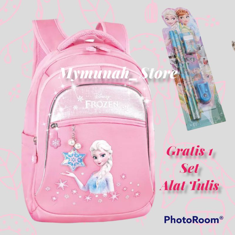 Tas Ransel Sekolah Anak Perempuan SD Karakter Elsa Frozen Murah