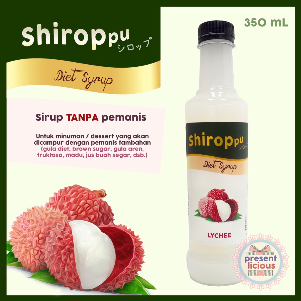 

Lychee | Shiroppu Diet Syrup 350 mL | Sirup Rasa Leci Tanpa Pemanis