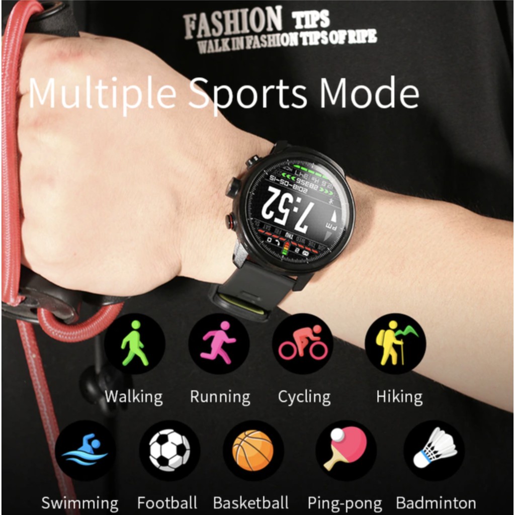 Microwear L5 Smartwatch IP68 Waterproof Heart Rate Sport Mode Tracker