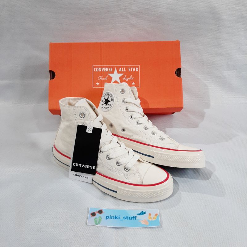 Sepatu Converse All Star 70s Hi Cream Sepatu Converse Tinggi  Warna Cream Sepatu Kasual Pria Wanita
