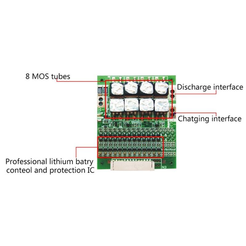 Paket Li-Ion btsg Professional 13seri for Protection Board BMS Untuk Baterai Ternary Manganese Listrik