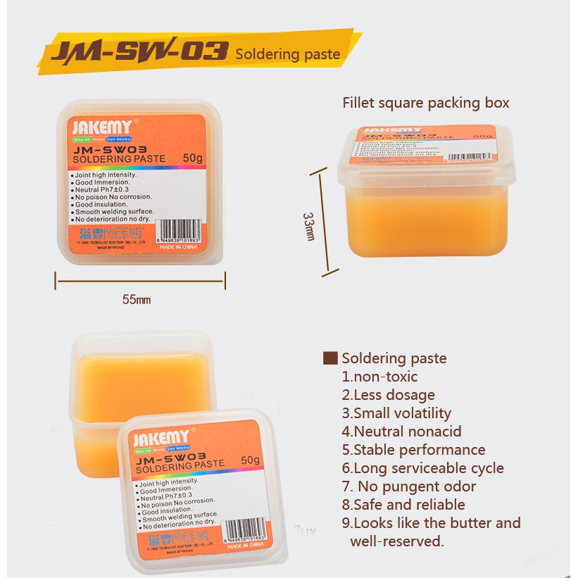 Jakemy JM-SW03 FLUX SOLDER / SODLERING PASTE ORIGINAL