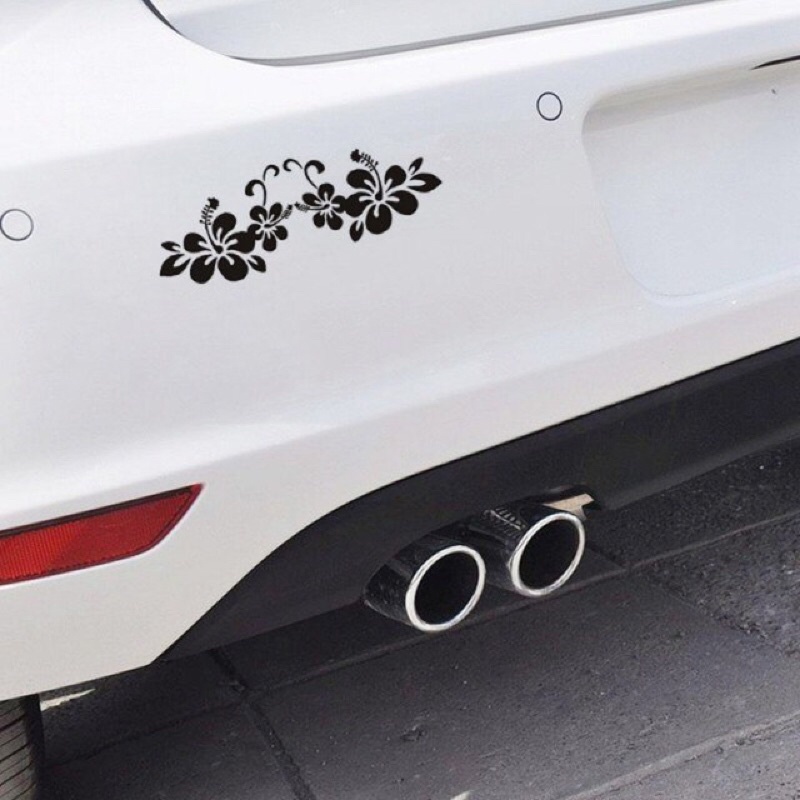 STIKER MOBIL STICKER CUTTING KACA MOBIL SAMPING BAMPER BLAKANG MOTIF BUNGA